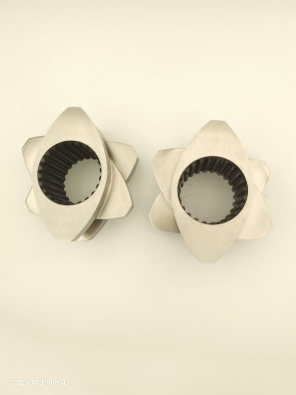 Twin Screw Extruder Granulator Accessories Meshing Covey Screw Parts Van 12 mm -300 mm