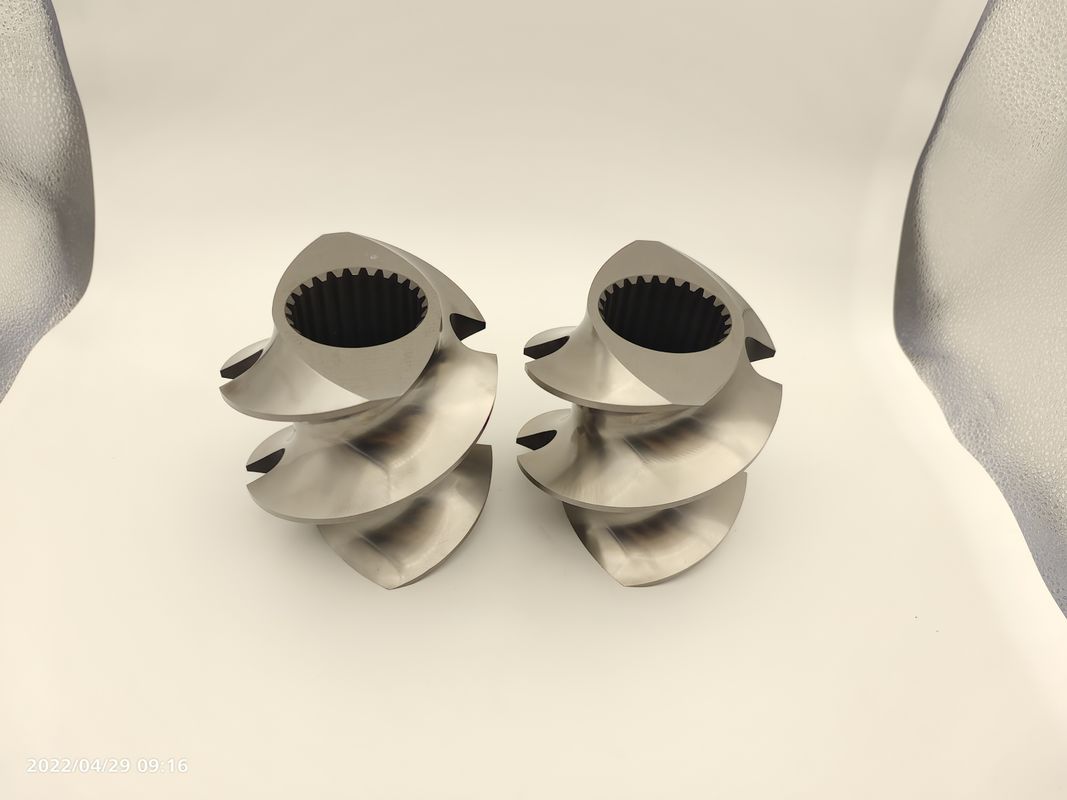High Performance Twin Screw Extruder Parts Alloy geïmporteerd WR5 Materiaal Schroefelementen