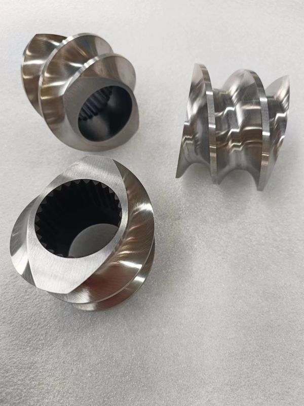 500 kg/h - 1200 kg/h Twin Screw Extruder Elements Element Screw ISO90001 Voor modus extruders