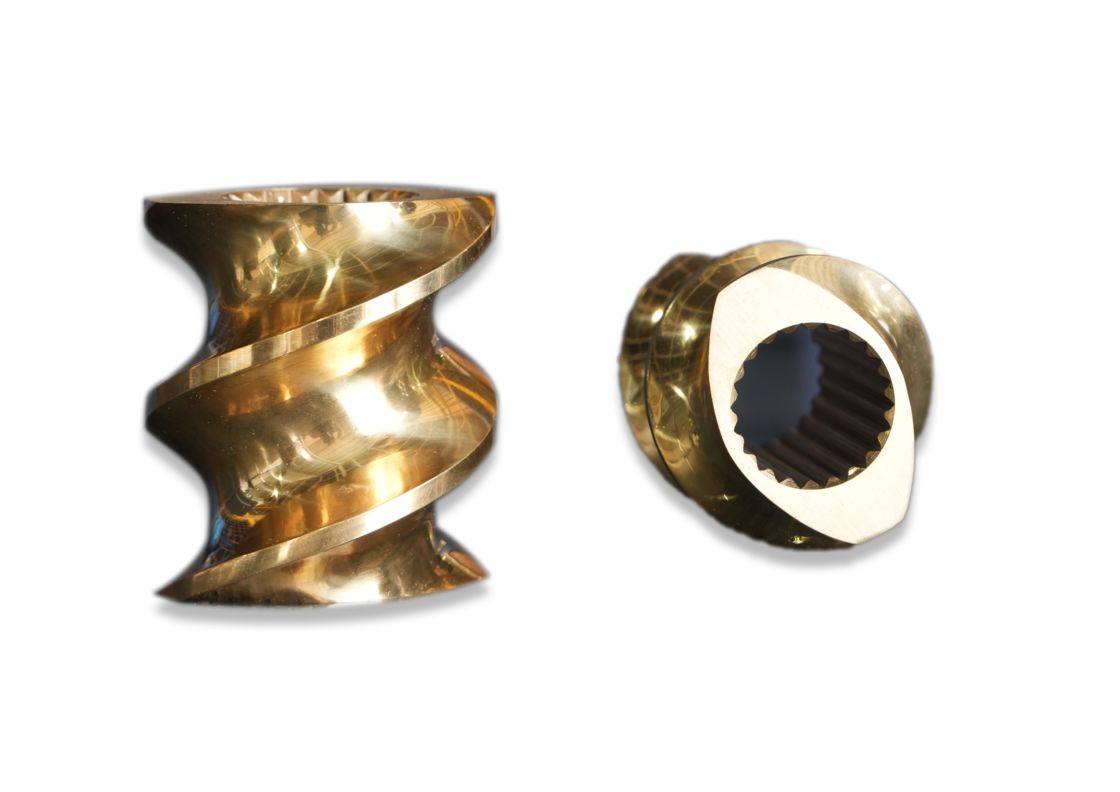 Gesloten vaten, open vaten en schroefelementen voor twee-schroef-extruder voor kunststof en voedsel