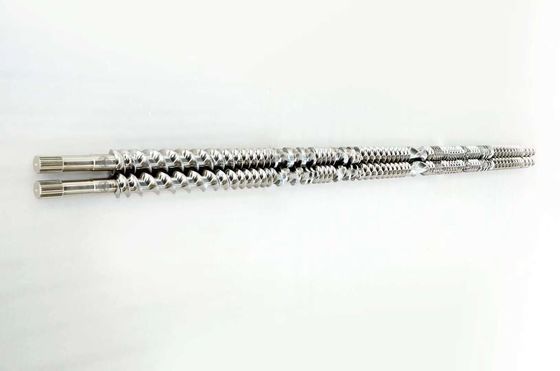 Twin Screw Extruder Granulator Accessories Meshing Covey Screw Parts Van 12 mm - 300 mm