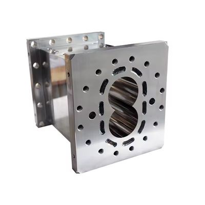 Parallelle twee-schroef plastic extruder met hoge slijtvastheid en corrosiebestendigheid schroefelementen en op maat gemaakte loop
