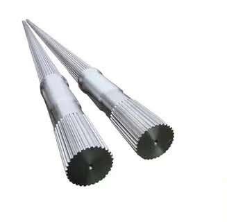 Aanpasbare lengte Involve inner spline Twin Screw Extruder Shaft voor extrusie