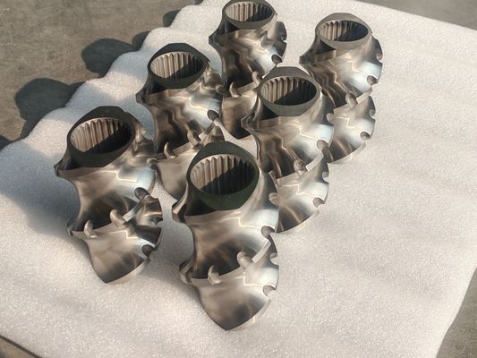 Gemengd schroefelement en transportschroefelement voor tweeschroef-extrudermachine