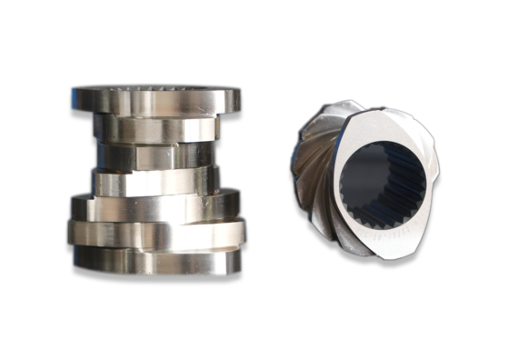 65/75/85/95/110/120/135/mm Centrumdiameter Op maat gemaakte schroefelement voor extrudermachineonderdelen